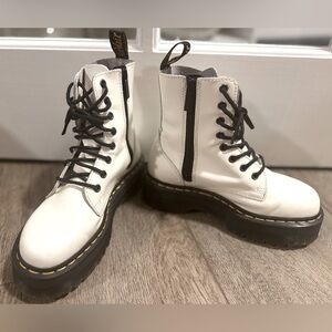 White platform Doc Martens